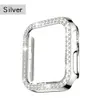 Couvercle en verre trempé pour Apple Watch protection pare-chocs protecteur d'écran coque Pc coque Double diamant couverture pour iwatch 2 3 4 5 6 7