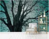 Aangepaste foto wallpapers 3d muurschilderingen behang moderne hand geschilderde olieverfschilderen grote boom woonkamer achtergrond muurpapier muurschildering decor
