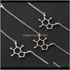 Charm Drop Delivery 2021 5Pcs Coffee Dopamine Molecule Chemical Molecules Bracelet Science Structure Chemistry Molecular Bracelets For Nurse