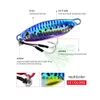 3D Colorful Lifelike Eyes Fishing Lure with Feather Hook Double Spinning Baits Jigs Casting Metal Bass Bait Tackle