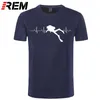REM Scuba Dive Heart Beat Miglior regalo per subacqueo T-shirt estive maniche corte morbide T-shirt da uomo T-shirt in puro cotone 210409
