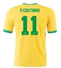 2021 2022 كرة القدم جيرسي Camiseta de Futbol Paqueta Neres Coutinho Brazils قميص كرة القدم Firmino Jesus Marcelo Pele Brasil 20 21 Maillot de Foot Men + Kids Kids
