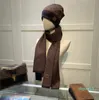 الأزياء والأوشحة مجموعة للرجال النساء الشتاء الصوف وشاح 2 قطعة بدلة شال قبعة التفاف بيني القبعات