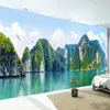 Fond d'écran personnalisé 3D montagnes stéréo rivières paysagers paysage murals salon chambre élégance fond classique