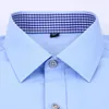 French Cufflinks Shirts For Men Casual Slim Fit Shirt Long Sleeve Button Up Mens Dress Street Wear Men's2315