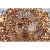 HM2104-232 Cinnamon Color metallic luster Hexagon Shape Glitter Sequins for nail art DIY decoration and Halloween's decorations