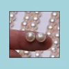 Pearl Loose Beads Jewelry Wholesale Freshwater Naked 8-9Mm Glare Flawless Large Particles Scattered Flat Round Bare Aessories Drop Delivery