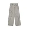 IEFB Streetwear Jeans traforati patchwork multitasche Pantaloni da uomo alla moda larghi larghi Pantaloni hip-hop denim dritti 9Y7482 210524