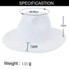 Chapeaux à bord large et extérieur blanc intérieur jaune fedora femmes entières 2021 laine 2 hommes deux tons et fête de jazz cap3526462