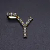 5mm Iced Out CZ Zircon Bling Letter Pendant Halsband Fullständig Diamond 26 Initials Chain Statement Halsband för kvinnor Män Hip Hop Smycken