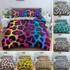 Leopard Bedding Set Queen Soft Bedclothes Twill Bohemian Print Duvet Cover with Pillowcases 2/3pcs Bed Bedlinen 210615