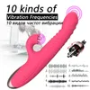 NXY Sex Vibrators Onani för Kvinnor Klitoris Vagina Kraftfull Dual Motor Trilling Telescopic Swing Silica Kvinna Intima Varor Y Toy 1218