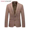Hoogwaardige herenblazer jas casual westerse top mannelijke wollen zakelijke zakelijke single suit slanke trend jas voor man pakken blazers
