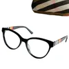 Design Kvinnor Patchwork Plank Cateye Eyeglasses Frame FullriM 53-18-145 Importerad Plaidacetates för receptglasögon Rim Fullset Box