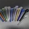 Commercio all'ingrosso 4 pollici 4,2 pollici Colorful Pyrex Glass Oil Burner Pipe Tubo di fumo Tabacco Oli alle erbe Chiodi Tubi a mano d'acqua Grandi tubi Punte per unghie VS Bong