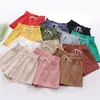 Summer Korean Sweet Flower Bud Multi-Color Élastique Taille Haute Taille Casual Shorts Femme Loose-Fit Cordon Large Jambe 210420