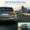 2.5D 1080P Dual Lens Car DVR Video Recorder Dash Cam Smart G-Sensor Rear Camera 170 Degree Wide Angle Ultra HD Resolution