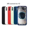 For Iphone Housings Convert Battery Rear Cover Back Glass Middle Frame Chassis Full Housing Assembly Xr Like X Xs To 12 11 Pro Max