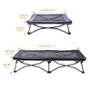 Nytt stort upphöjt fällbart husdjursbäddsosäng Trese Portable Breable Cooling Mesh Sleeping Dog Bed Breattable Outdoor Sleeping Cot 210401