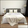 Koce Textiles GardenBlankets Wykwintne żakardowe koc futro skórzane piękno miękki dom rzucanie er czysta podróż łóżko sofa Dorazdca 2021