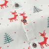 Stampa di motivi di design Bambini Ragazzi Camicie natalizie in cotone a maniche lunghe da ragazzo per 3-12 anni, spesse e calde 220222