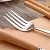 Stainless Steel Cutlery Set with Box Wooden Handle Dinner Fork Dessert Spoon Knife Spoon Forks Kitchen Tableware