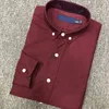 Men's Casual Shirts Dress Spring and autumn high quality business classic embroidery Fashion Solid Colo long Sleeve Shirt
