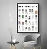 Wondlous Water Towers Newyork City NYC Plakat Plakat Print Home Decor Oprawione lub Unframed Fotopaper Materiał