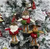 Natal decorações idosos boneco de neve Elk Christma Presente Pequeno pingente de pelúcia boneca Xmas Árvore suprimentos JJF10757