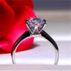 Solitaire 7mm Lab Diamond Ring Real 925 Sterling Silver Engagement Wedding Band Rings for Women Men Moissanite Party Jewelry7636296