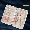 2022 Kits d'art d'ongle 18 pièces ensemble Kit de manucure en acier inoxydable pédicure toilettage tondeuses outils soins pour hommes femmes goutte