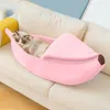 Kat Bedden Meubels Winter Huisdier Bed voor Katten Banaan Vorm Warm Zachte Pluche Huis Kleine Honden Deken Matten Puppy Kennel Lounger Hamster Cave