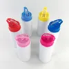 6 cores sublimação tumblers garrafa de água 20oz alumínio esportes chaleira ao ar livre copo bebendo portátil caneca de café com tampa