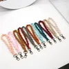 Boho Torba Akcesoria Makrame Wristlet Breloki Nadgarstek Smycz Pasek Bransoletka Brelok Bransoletka Assorted Kolor Macrames Pleciony Klucz FOB