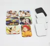 120pcs Sublimation blank DIY Fridge Magnets Wooden MDF Refrigerator Sticker Creative-Magnets Gift Heat transfer Round Rectangle Square SN5591