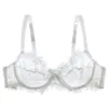 Shaonvmeiwu dentelle broderie ultra-mince soutien-gorge transparent sexy ultra-mince plus taille sous-vêtements sans doublure A B C D tasse 210623