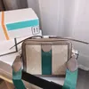 Diseñador de lujo Bolso de las señoras Totes 2021 Moda G-Series Bolsa de hombro Retro Pequeño Bolsas Cuadradas Monedero Crossbody Mochila Marrón Cuero Verde Rayas Rojas Monederos