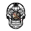 The Day of Dead dia de los Muerte Mexican Skull Vinyl Record Wall Clock With Led Lighting Gothic Sugar Skull Watch Home Decor X0726