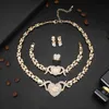 ￖrh￤ngen halsband Dubai guldf￤rg smycken upps￤ttningar nigerianska br￶llopskvinna tillbeh￶r set mode afrikansk designer grossist