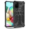 Armor Schokbestendig Gevallen Voor Samsung A02 A01 A32 A52 A72 A71 A12 A11 A21 A51 A31 Auto Magneet Telefoon houder Case Cover Met Onzichtbare Beugel