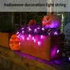 Strings Spiderbat kształt słoneczny światło Wodoodporne Halloween Decor Atmosfera Party Lighting Świąteczny ogród Ogród Energia na zewnątrz oszczędzanie