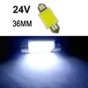 50st White Festoon LED COBLALBS 36mm bilkula för Auto Dome Map Reading Aparts Plate Lights 24V