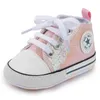 Baby / Toddler Fashionable Paillette Lace-up Prewalker Shoes 210528