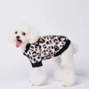 Hundar Jacka Baseball Uniform Dog Apparel Designer Vinterrock Sublimerat Leopard Print Varm Vindtät Pet Kläder för Små Medium Doggy French Bulldog Guld L A160