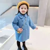 Baby cotton padded clothes Hooded bright winter girls cartoon face coat 211027