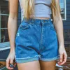 Mode été taille haute Denim Shorts femmes Jeans avec poches Sexy classique petit ami 210702