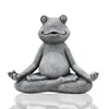 Goodeco MINI Yoga Grenouille Statue Jardin Décoration Accessoires Méditation Miniature Figurine Maison Figurines Miniatures 210804