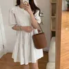 Hoge kwaliteit Sexy Meisjes Retro Chic All Match Zomer Losse Femme Party Streetwear Prom Mini Jurken Vestidos 210525