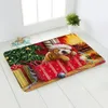 Julmatta Santa Claus Anti-Skid Mattor Hjort Non-Slip Mat Badrum Hem Decal Hallway Room Door Mats Galley Kitchen