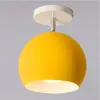 Luzes de teto Modern Minimalista Quarto Lâmpada Nordic Macaron Rodada Sala de estar